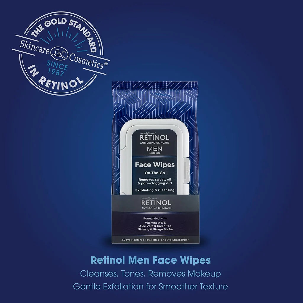 Retinol Men Refreshing Facial Wipes