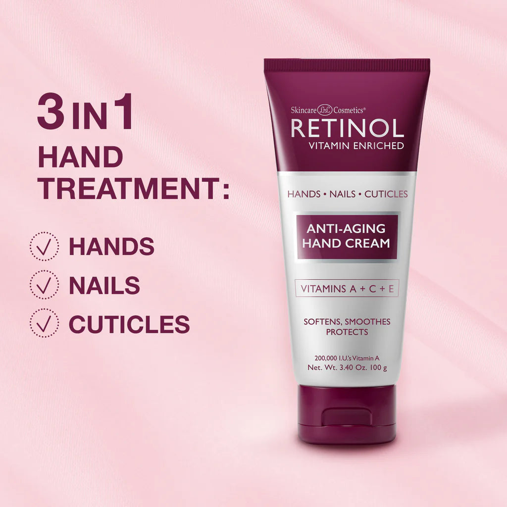 Tube of Skinceuticals Retinol hand cream on a pink background