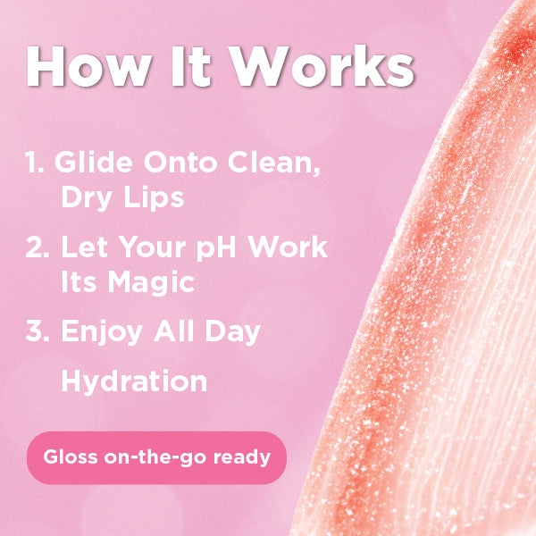 pH Activated Shimmer Lip Gloss Glowing Amber